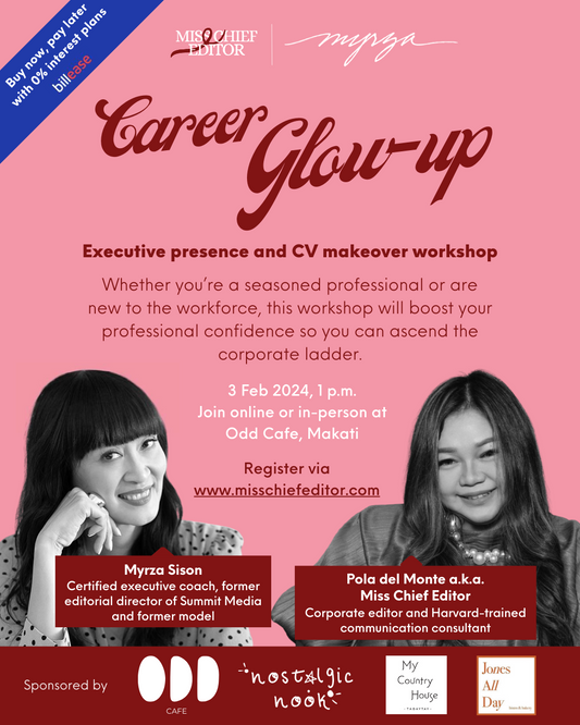 Career Glow-up: Executive presence and CV makeover workshop (Buy now, pay later at 0% interest)