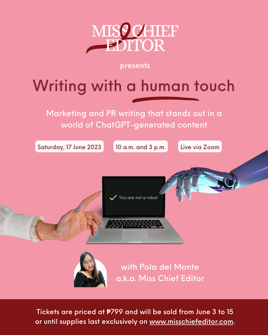 Writing with a human touch: Marketing and PR writing that stands out in a world of ChatGPT-generated content